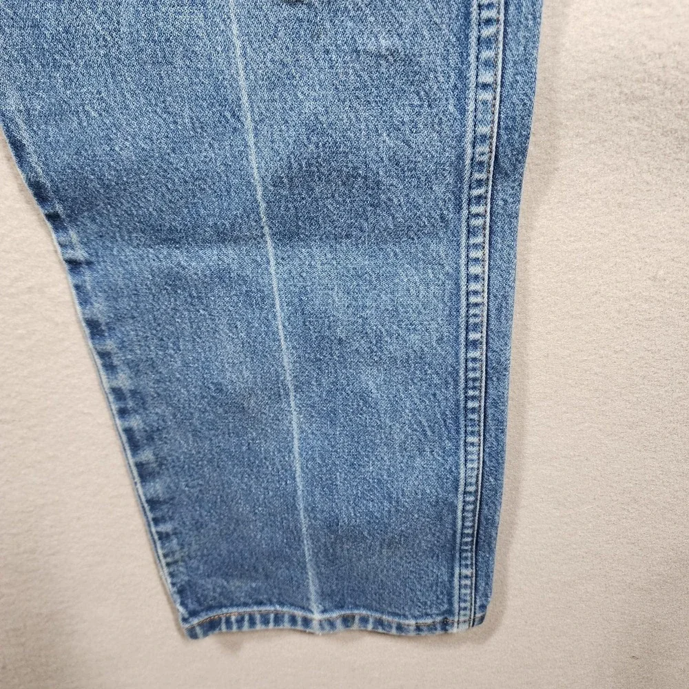 Vintage Wrangler Men's Jeans 36×32 Distressed Light Wash Frayed‎ Hem Wear - Picture 15 of 16